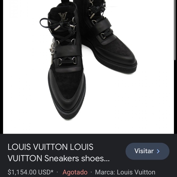 I sell little used original luí Vuitton shoes size 41 color black - Picture 3 of 3